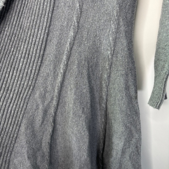 White House Black Market Women's Gray Shawl Collar Open Front Cardigan Size S - Picture 5 of 9